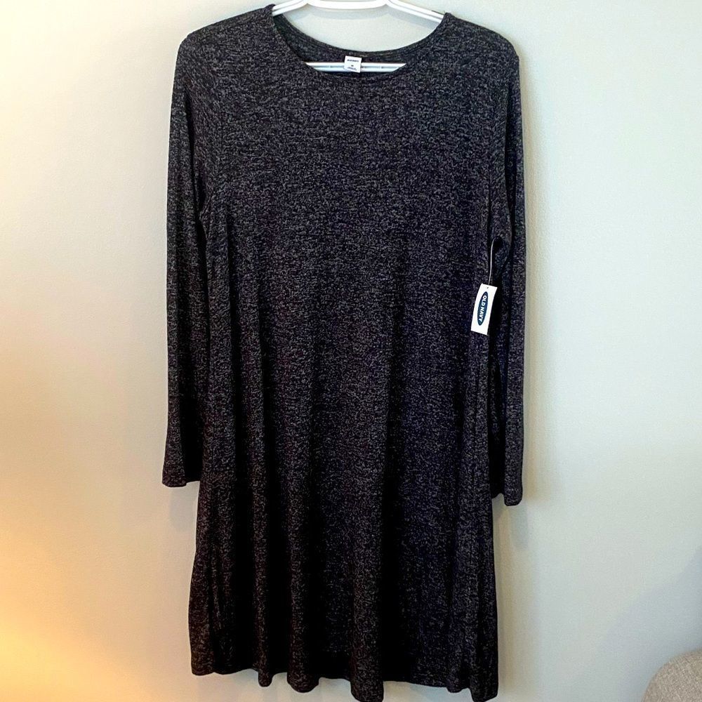 Old Navy Gray Long Sleeve Dress